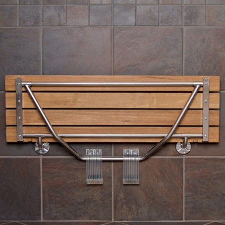 Avoiding a fold-down bench in the shower