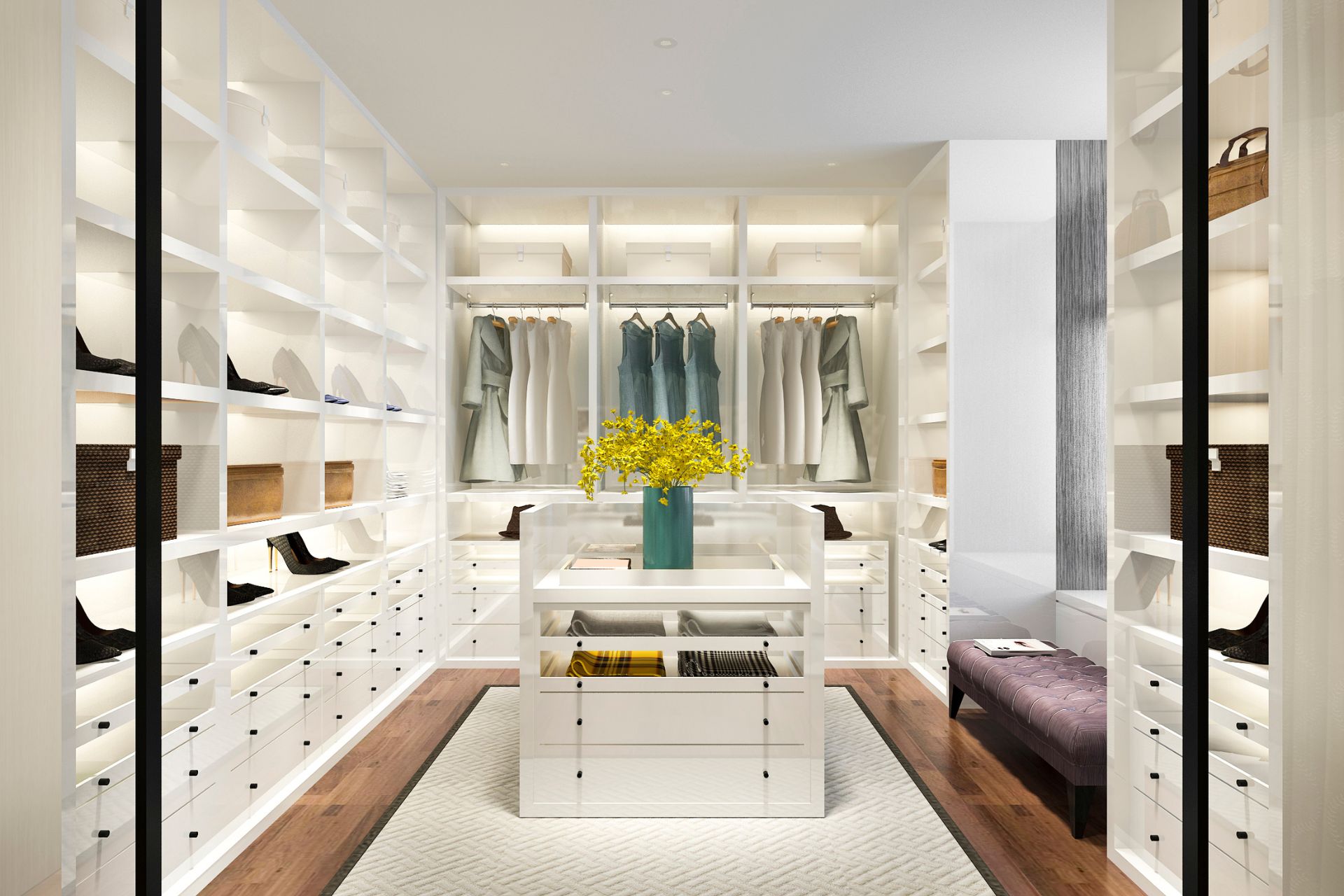 Modern, glamorous or fancy? The best luxury walk-in closet design