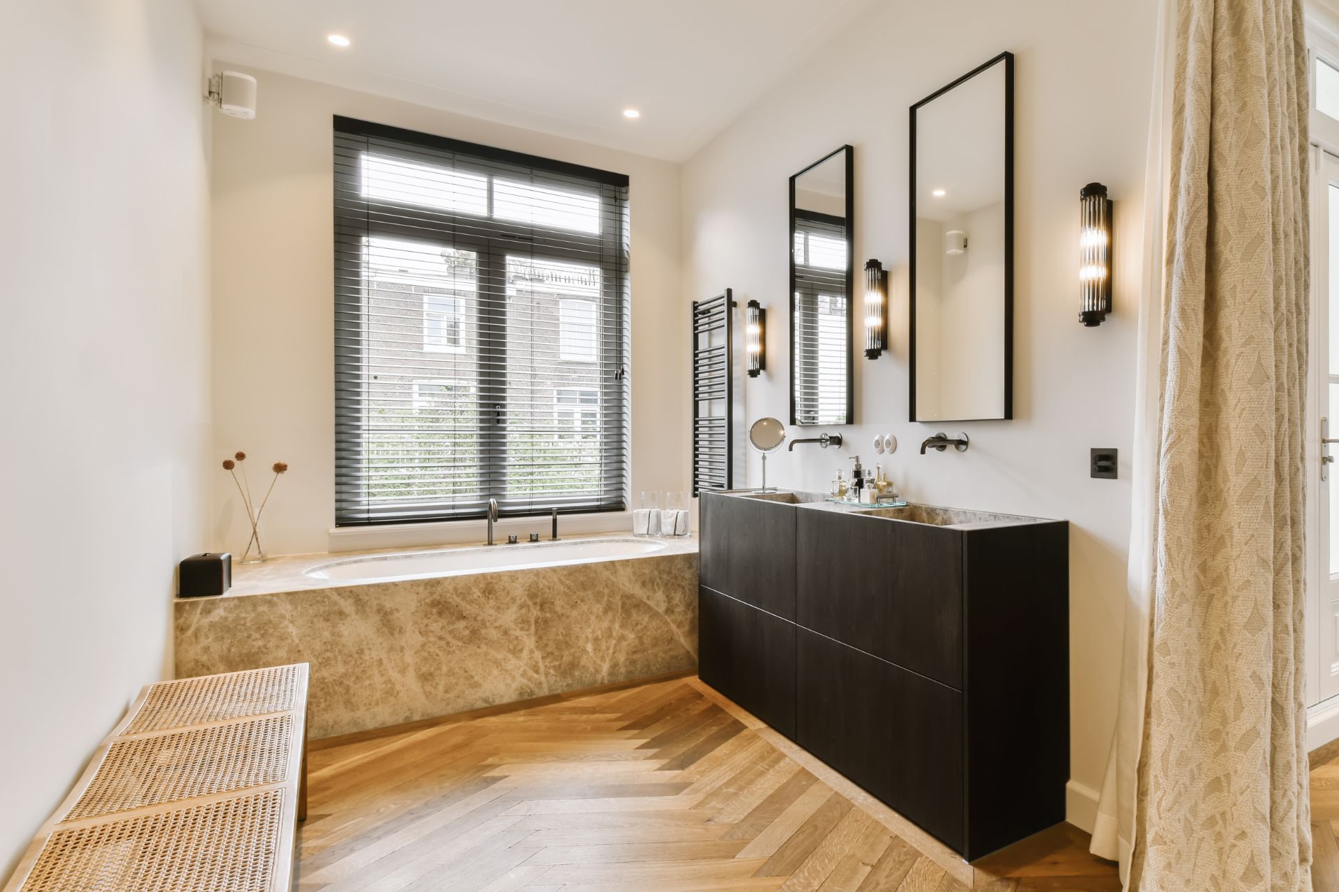 black bathroom vanity