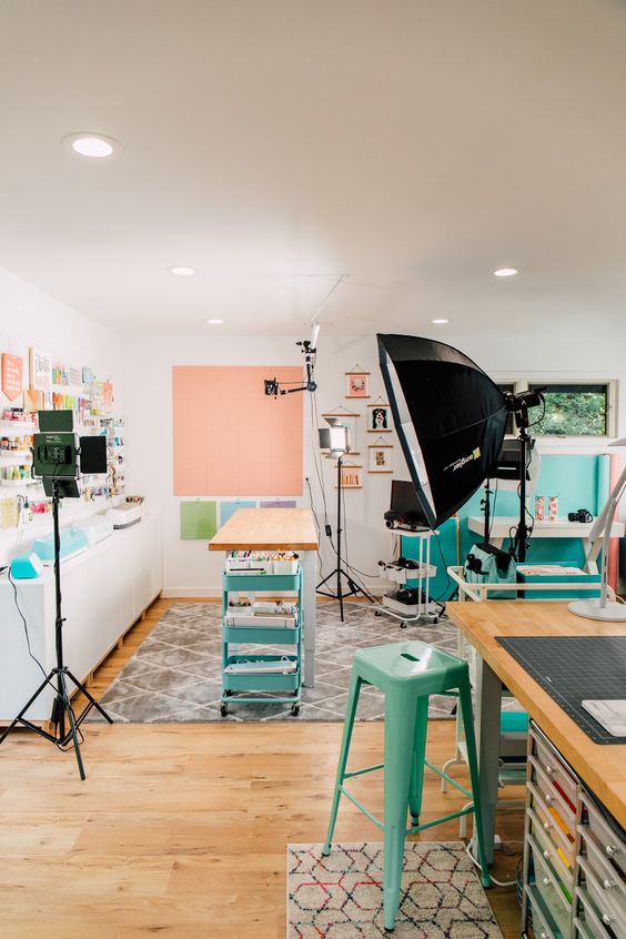 basement remodeling crafting room