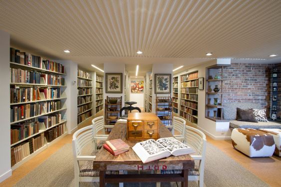 basement library