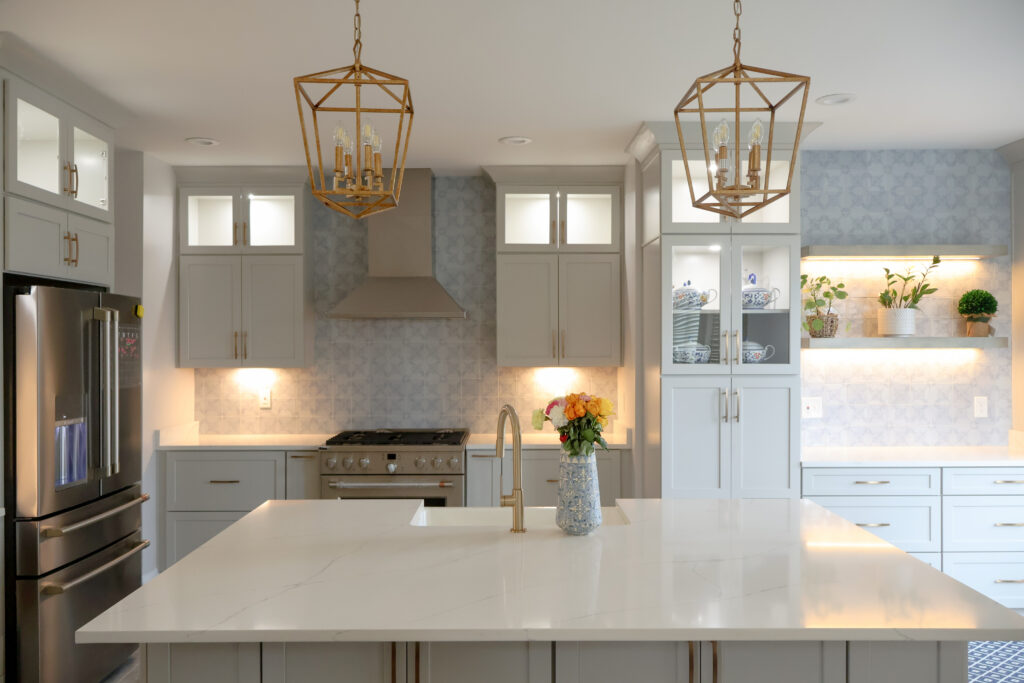 Kitchen remodeling in Downtown Frederick's Historic District with updated cabinets, countertops, and appliances